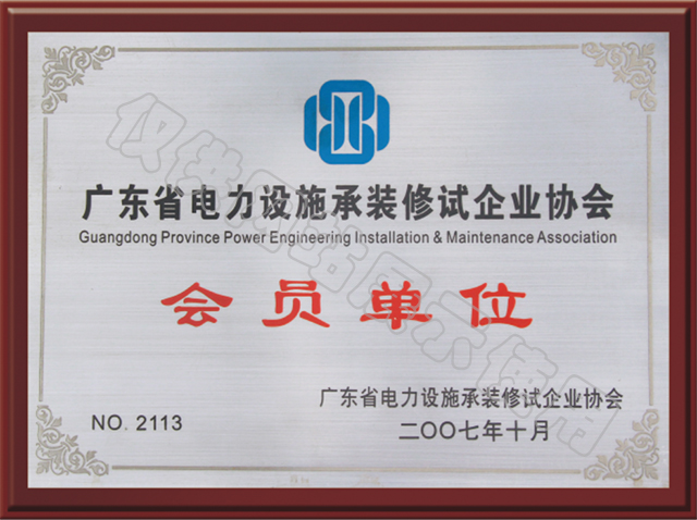 广东省电力设施承装修试企业协会会员单位